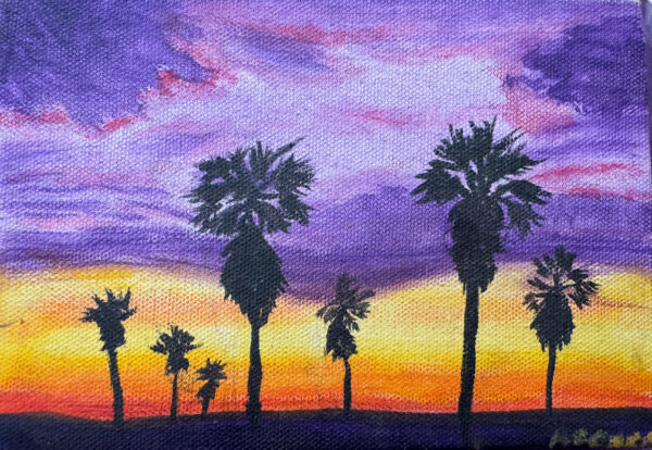 Beachscape Sunset Palms